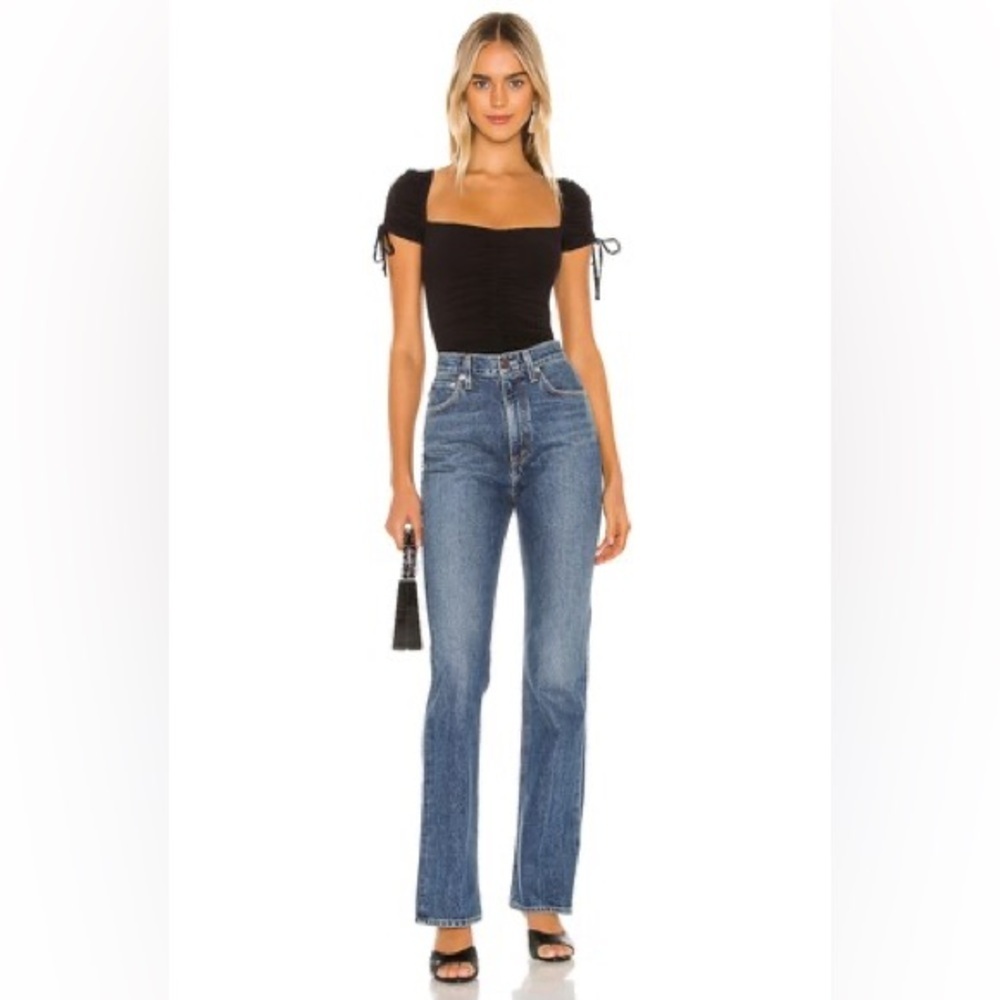Lovers and Friends Jupiter Black Ruched Bodysuit size Small - Picture 6 of 10